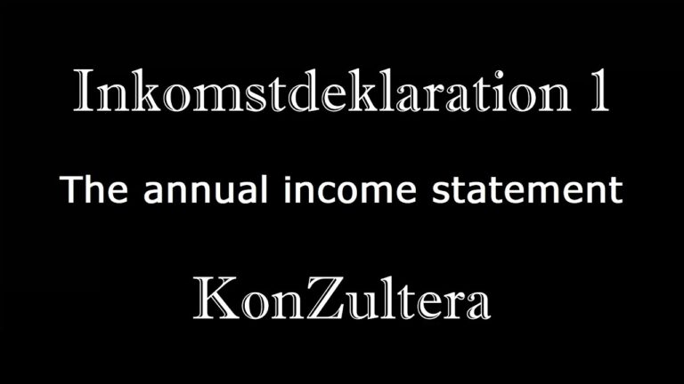 Skatteverket Inkomstdeklaration 1: En komplett guide p&aring; engelska